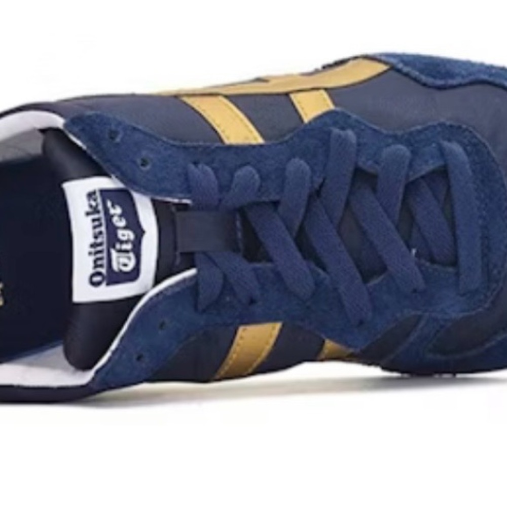 Onitsuka Tiger by Asics Navy with Gold Serrano Low-Top Sneakers